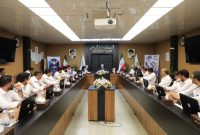 اولین دیدار مهندس انصاری سرپرست جدید شرکت مخازن سبز پتروشیمی عسلویه با مدیران و کارشناسان