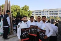 حضور کارکنان شرکت مخازن سبز در راهپیمایی ۱۳ آبان در عسلویه
