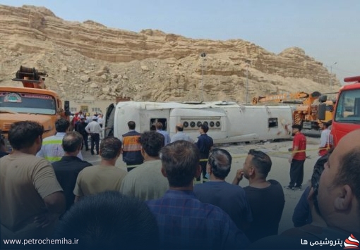 نقص فنی در سیستم ترمز، علت واژگونی اتوبوس کارکنان پارس جنوبی اعلام شد