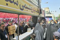 برپایی موکب خدمترسانی شرکت پتروشیمی سبلان در آیین وداع با رهبر شهید