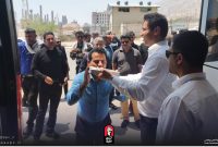 حضور کارکنان پتروشیمی پردیس در آیین تشییع رهبر شهید انقلاب در مشهد مقدس